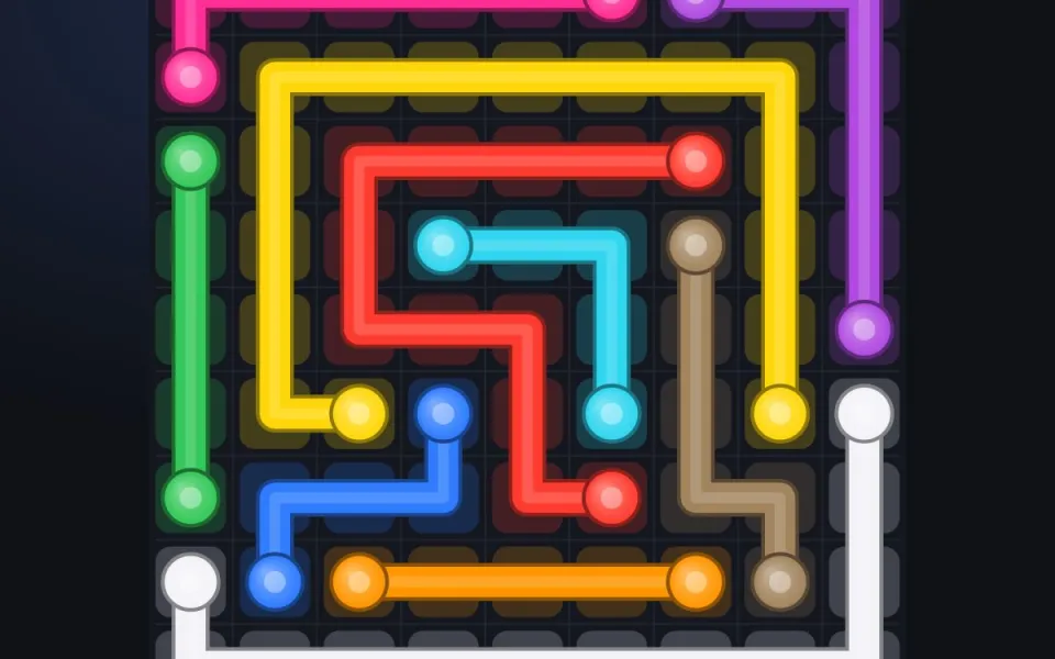 A 9×9 Dot Link board with long winding lines